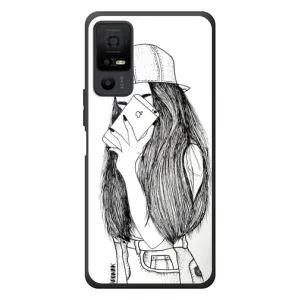 Чохол з друком для TCL 40 NxtPaper 5G - (Мода) (AlphaPrint) (Фото дівчини)