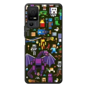 Чехол Майнкрафт на TCL 40 NxtPaper 5G (AlphaPrint) Minecraft (Коллаж Майнкрафт)
