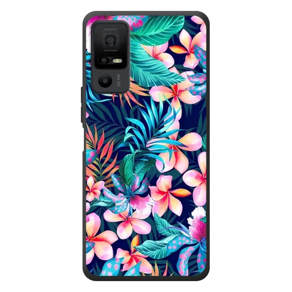 Чехол с принтом «Красочные цветы» для TCL 40 NxtPaper 5G