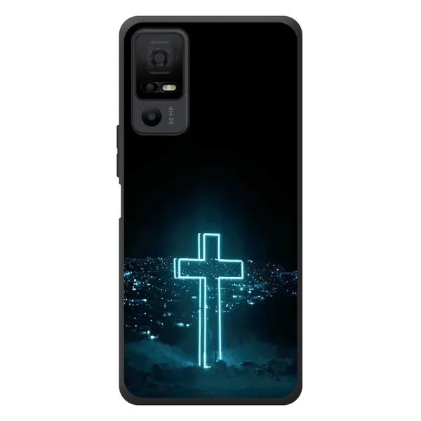 Чехол с принтом «Крест и город» для TCL 40 NxtPaper 5G