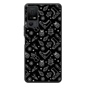 Новогодние, Праздничные Чехлы для TCL 40 NxtPaper 5G - 2024 год (Новогодний фон)