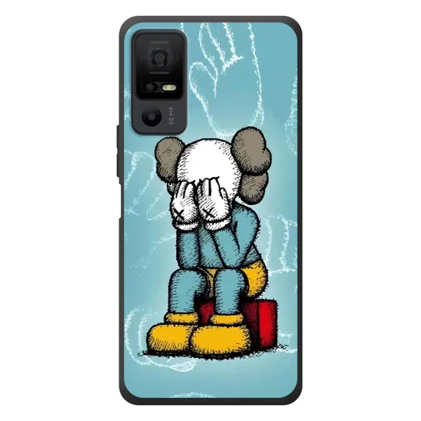 Чехол с принтом «Плач Bearbrick» для TCL 40 NxtPaper 5G