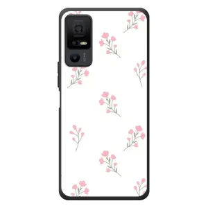 Чохол з розовим принтом для TCL 40 NxtPaper 5G (Рожеві квіти)