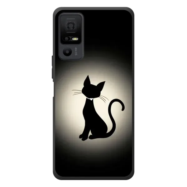 Чехол с принтом «Силуэт котика» для TCL 40 NxtPaper 5G