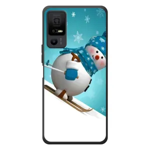 Новогодние Чехлы для <td>ТКЛ 40 Некст페이пер 5G </td> (VPrint) (Снеговик на лыжах)