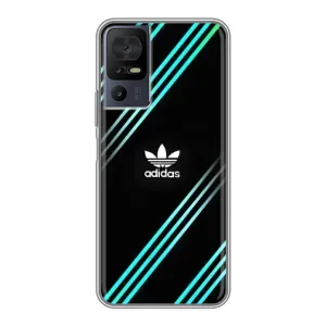 Чохли Адидас для TCL 40 SE (AlphaPrint) (Адідас з полосами)