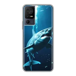 Чохол з картинкою 'Хижаки' для TCL 40 SE (Акула під водою)