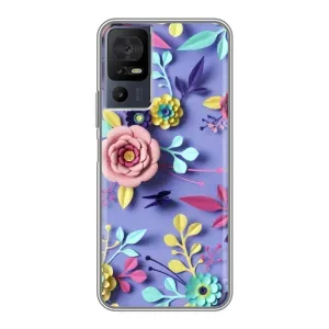 Чохли з квітами для TCL 40 SE (VPrint) (Дизайн квітів)