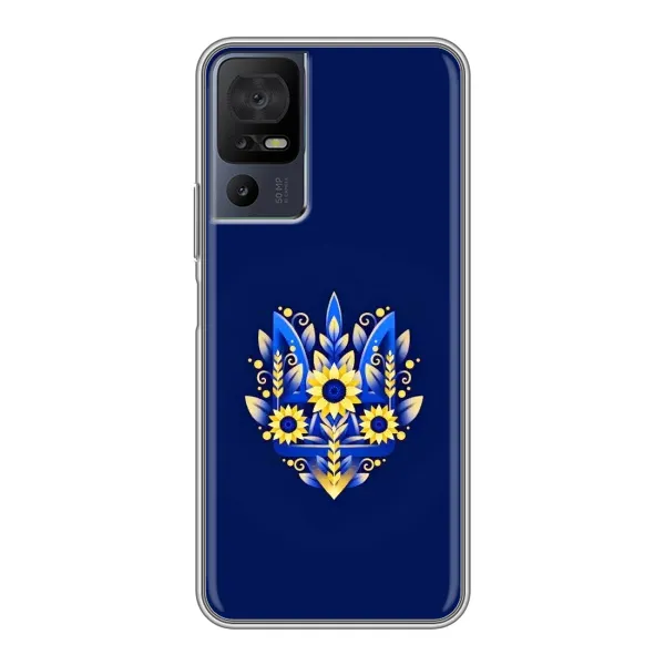 Чохол з принтом «Квітковий Герб» для TCL 40 SE