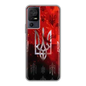 Украинские Чехлы для TCL 40 SE с картинкой УПА (AlphaPrint) (ГЕРБ УПА)