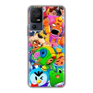 Чехол для TCL 40 SE Бравл Старс (VPrint) (Герої Бравл Старс)