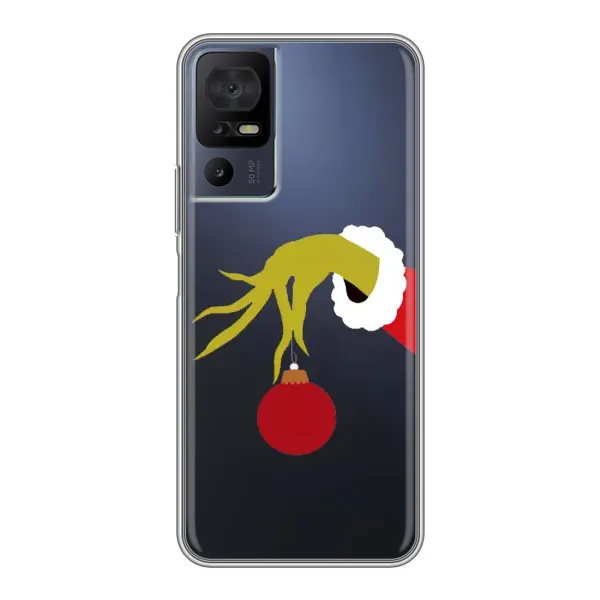 Чехол с принтом «Гринч с игрушкой» для TCL 40 SE Чехол с принтом «Гринч с игрушкой» для TCL 40 SE