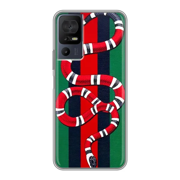 Чохол з принтом «Gucci змія» для TCL 40 SE Чохол з принтом «Gucci змія» для TCL 40 SE