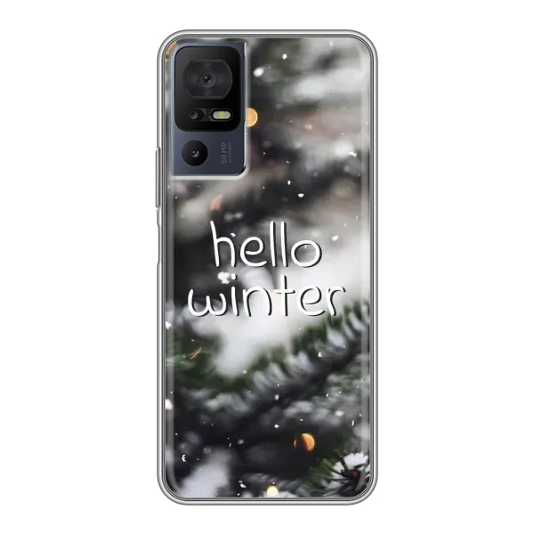 Чехол с принтом «Hello winter» для TCL 40 SE