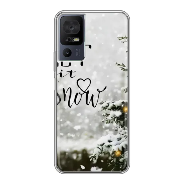 Чехол с принтом «Let it snow» для TCL 40 SE