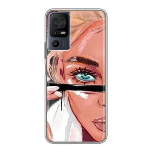 Чохол з друком для TCL 40 SE - (Мода) (AlphaPrint) (Макіяж)
