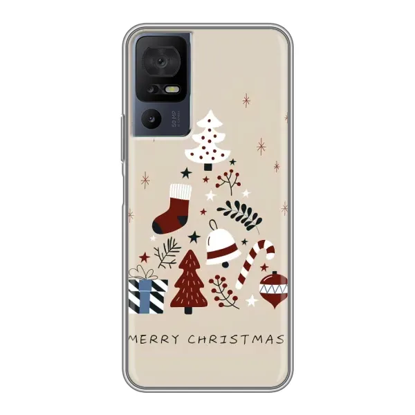 Чохол з принтом «Merry Christmas» для TCL 40 SE Чохол з принтом «Merry Christmas» для TCL 40 SE