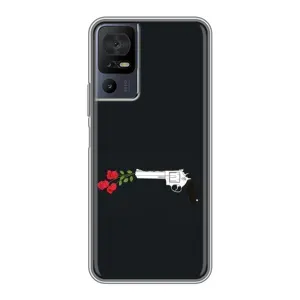 Чехлы (ART) Цветы на TCL 40 SE (VPrint) (Неочікувані квіти)