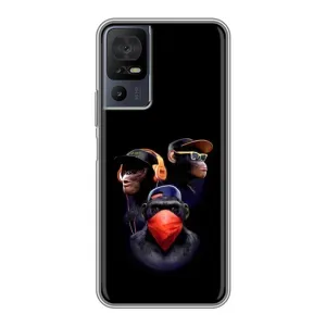 Чохол з Мавпами TCL 40 SE - (AlphaPrint) (Три мавпи)