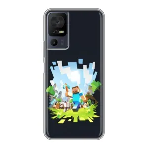Чохол Майнкрафт на TCL 40 SE (AlphaPrint) Minecraft (персонажі Minecraft)