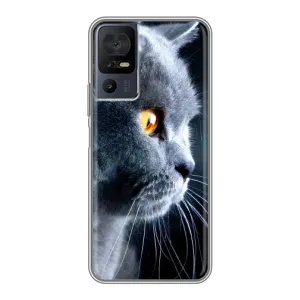 Чохли з Котиками для TCL 40 SE (VPrint) (Сірий Кіт)