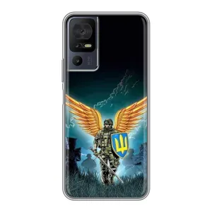 Чехлы с картинкой ЗСУ для TCL 40 SE (AlphaPrint) (Солдат ЗСУ)