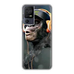 Чохол з Мавпами TCL 40 SE - (AlphaPrint) (В навушниках)