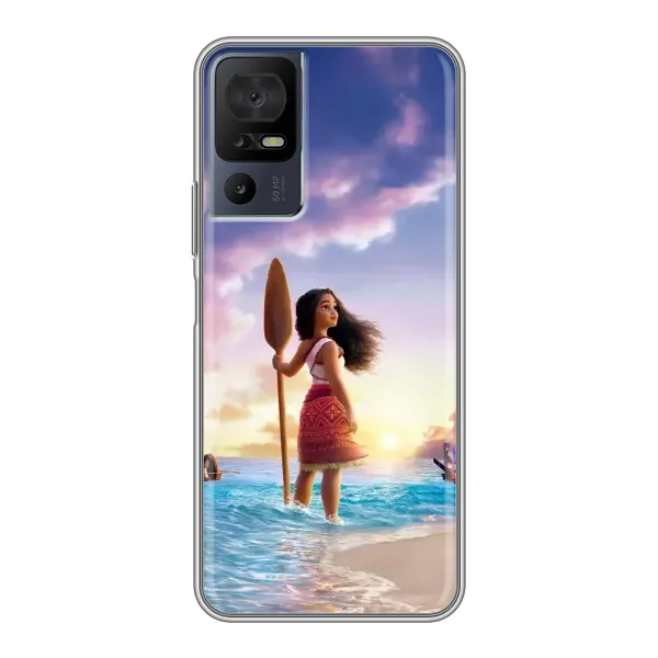 Чехол с принтом «Моана с веслом» для TCL 40 SE