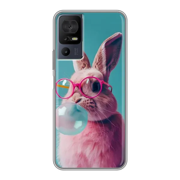 Чохол з принтом «Кролик в окулярах» для TCL 50 5G Чохол з принтом «Кролик в окулярах» для TCL 50 5G