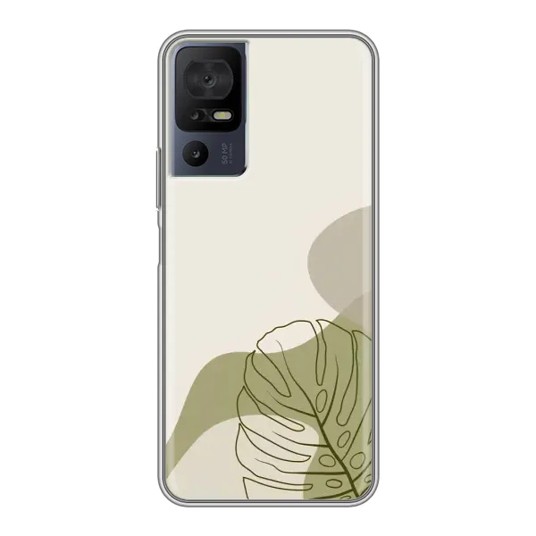 Чохол з принтом «Зелена монстера дизайн» для TCL 50 5G