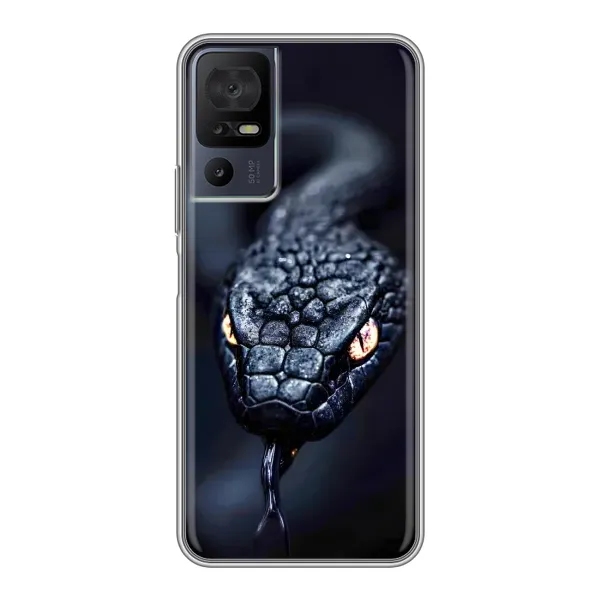 Чохол з принтом «Чорна змія» для TCL 50 5G
