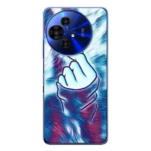 Чехол с принтом для TCL 50 NxtPaper (AlphaPrint - Знак сердечка) (Радужное сердце)