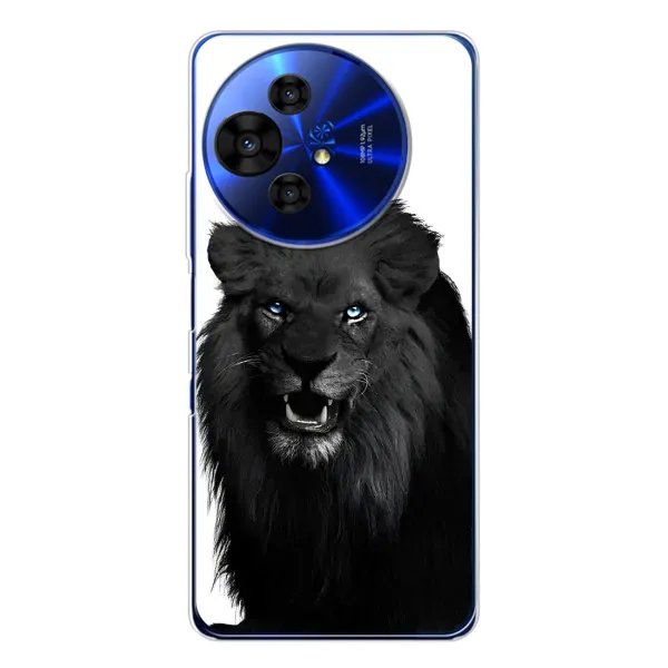 Чехол с принтом «Черный ЛЕВ» для TCL 50 Pro NxtPaper