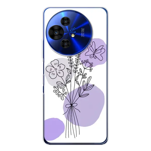 Чехол с принтом «Букет фиолетовая абстракция» для TCL 50 Pro NxtPaper