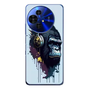 Чехол с Обезьянами TCL 50 Pro NxtPaper - (AlphaPrint) (Горилла в наушниках)