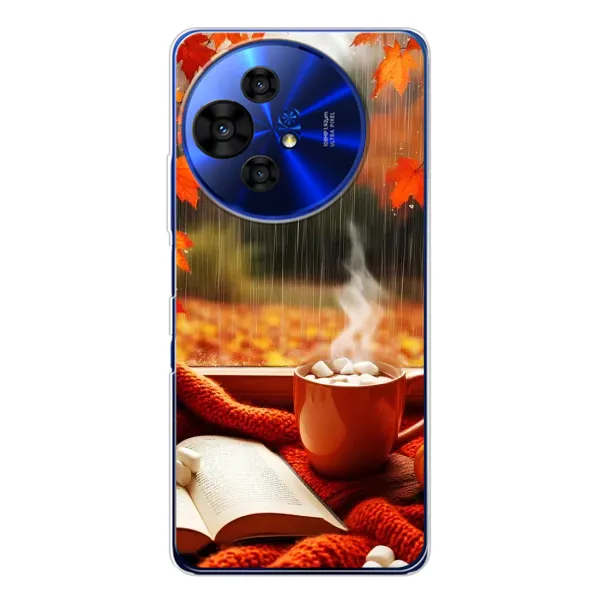 Чехол с принтом «Кофе и дождь» для TCL 50 Pro NxtPaper