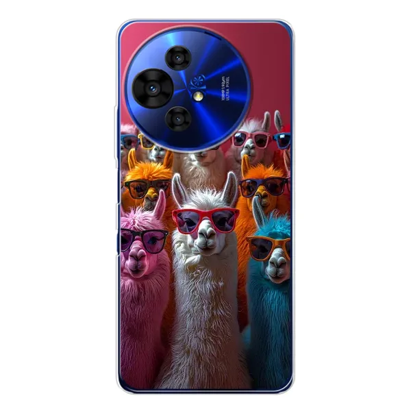 Чохол з принтом «Лами в окулярах» для TCL 50 Pro NxtPaper Чохол з принтом «Лами в окулярах» для TCL 50 Pro NxtPaper