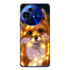 Чехлы с картинкой Лисички для TCL 50 Pro NxtPaper (VPrint) (Лисичка в гирляндах)