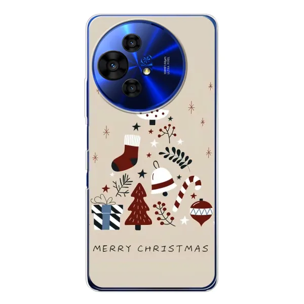 Чехол с принтом «Merry Christmas» для TCL 50 Pro NxtPaper