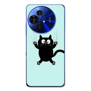 Чехол с принтом для TCL 50 Pro NxtPaper (AlphaPrint) Модные коты (Падающий кот)