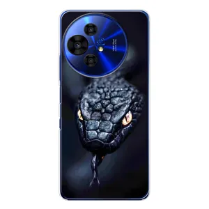 Чехол с картинкой «Хищники» для TCL 50 Pro NxtPaper (Черная змея)