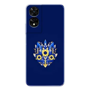 Чохли для TCL 505 Укр. Символіка (AlphaPrint) (Квітковий Герб)