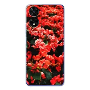 Чохли з квітами для TCL 505 (VPrint) (Квіти червоні)