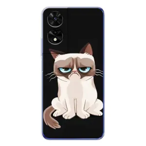 Чохол з принтом для TCL 505 (AlphaPrint) Модні коти (Сумний кіт)