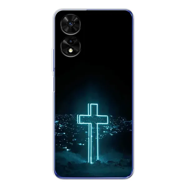 Чехол с принтом «Крест и город» для TCL 505