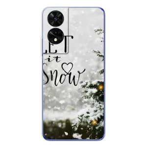 Новорічні, Святкові Чохли для TCL 505 - 2024 год (Let it snow)