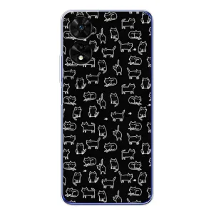 Чохол з принтом для TCL 505 (AlphaPrint) Модні коти (Маленькі котики)