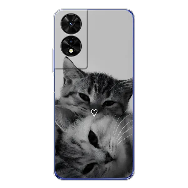 Чехол с принтом «Пара котов» для TCL 505