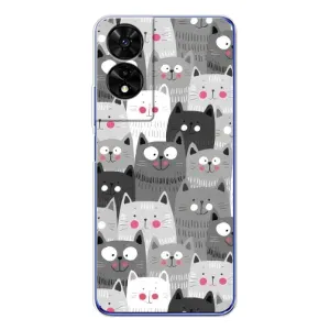 Чохли з Котиками для TCL 505 (VPrint) (Мальовані котики)