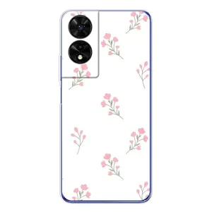 Чехол с цветочным принтом на <td>ТКЛ 505 </td> (Розовые цветы)